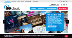 Desktop Screenshot of ikk-classic.de